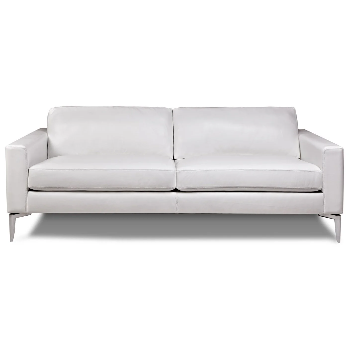 American Leather Oliver OVRSO2ST Contemporary 2Seat Sofa with Metal Legs Reeds Furniture